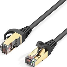 Nuat CAT7 LAN電纜，通用高速LAN電纜10m, 黑色, 1條, 10m