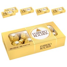 FERRERO ROCHER 金莎 金莎巧克力方型盒 8顆裝, 100g, 6盒