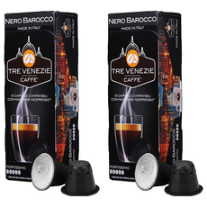 TRE VENEZIE Nero Barocco咖啡膠囊 Nespresso咖啡機適用, 5.5g, 10顆, 2盒