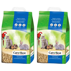 Cat's Best 藍標粗顆粒崩解型木屑砂 貓鼠兔適用, 5.5kg, 2袋, Unscented