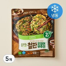 풀무원 철판 오징어부추전 (냉동), 300g, 5개