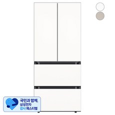 [삼성 감사 페스티벌] [색상선택형] 삼성전자 비스포크 키친핏 김치플러스 4도어 냉장고 420L 방문설치, RQ42B94P1AP