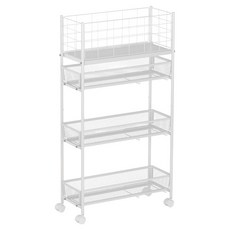 TRUELIFE OUTLET 縫隙抽屜推車 夾縫/收納/置物推車, 20.2 x 45.5 x 79.8cm, 白色, 1個