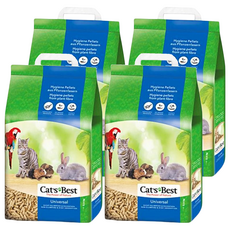 Cat's Best 藍標粗顆粒崩解型木屑砂 貓鼠兔適用, 5.5kg, 4袋, Unscented