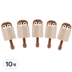 브리스크스타일 귀여운 다람쥐 팝업 후크 걸이, 갈색, 10개