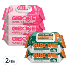 GIBONE 除菌抹布濕紙巾 Prime Edition 80抽 x 3入 + 濕拖巾 25抽 x 2入 組, 2套