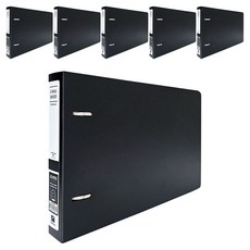 A5 2孔D型環活頁夾 BC9356, 黑色, 6個
