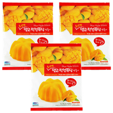 製作藍色密陽瓊脂 超級簡單的芒果瓊脂布丁, 芒果味混合 4p + 芒果汁 4p, 3組