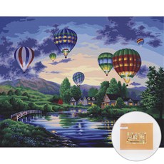 ARTJOY DIY名畫系列數字油畫 50*40cm, 熱氣球, 1幅