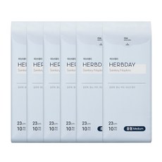 HERBDAY 潔翼型衛生棉, 10片, 6包, M(23cm)