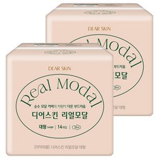 DEAR SKIN 真莫代爾衛生棉, L(29cm), 14片, 2包