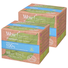 Wow 優質蝶翼衛生棉, 大型(28cm), 10片, 2盒