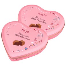 Beryl's 提拉米蘇風味牛奶巧克力 80g 心型鐵盒裝, 2盒
