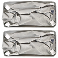 妃妃嚴選 桌下帶輪置物籃 迷你款-淺灰色，牛津布+金屬支架, 496g, 2個