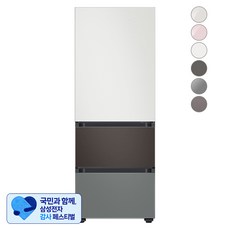 [삼성 감사 페스티벌] [색상선택형] 삼성전자 비스포크 김치플러스 냉장고 방문설치, 코타 화이트 + 코타 차콜 + 새틴 그레이, RQ33A74A1AP