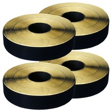 LIENO 魔鬼氈膠帶 50mm x 10m 勾面 黑色, 4個