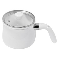 珍珠金屬 琺瑯多功能鍋 帶玻璃蓋 HB-6906 Bianco 16cm, 單一顏色, 2L, 1個