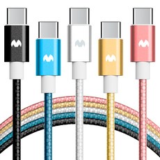 구스페리 C타입 to USB 고속충전 케이블, 1.5m, 혼합색상, 5개