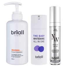 briall HOMME 亮白泡沫洗面乳+多合1亮白乳液+提亮霜, 1套
