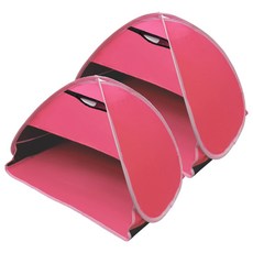 soonZAM 睡眠遮光一鍵式折疊頭部帳篷 紅色 銀奈米 M, 2個