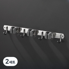 엔도브 대걸레 거치대 3구 + 고리 4p 세트, 2세트