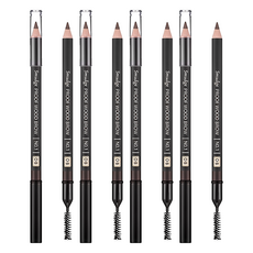 미샤 스머지프루프 우드 아이브로우 펜슬 1.47g, 다크 브라운, 4개