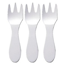 SALUS 佐藤金屬 圓弧造型餐具, 叉子, 3支, 銀色