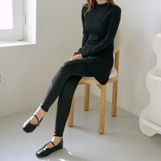 PEONIST 女性高腰彈力棉質刷毛內搭褲