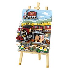 Art Joy 微型 DIY 製作套組 積木畫 春天火車, 1個