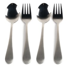 Izoum 兒童不銹鋼勺子 2 件 + 叉子 2 件套, 單色, 2p 勺子 + 2p 叉子