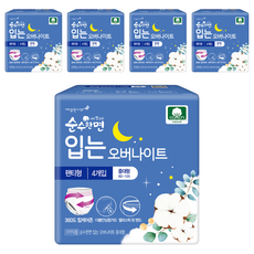 순수한면 입는 오버나이트, 중대형, 4개입, 5개