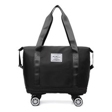 萬向輪旅行收納包, 黑色, Large