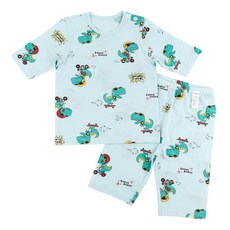 메이키즈 남아용 슝슝디노 7부슬럽 내의 세트