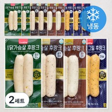 굽네 닭가슴살 후랑크 120g 마늘 3개입 + 청양고추 2개입 + 블랙페퍼 2개입 + 할라피노 2개입 세트 1080g (냉동), 1.08kg, 2세트