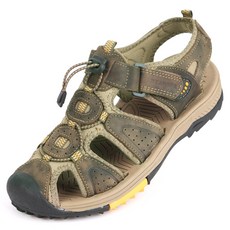 男士皮革氣墊健行涼鞋 E191F2S