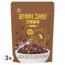 엄마사랑 오 마이그레인 그래놀라 카카오, 175g, 3개