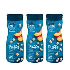 거버 퍼프 8개월부터, 복숭아, 42g, 3개