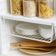 맥라이프 철제 싱크대 상부장 키친타올 걸이 S, 화이트, 1개