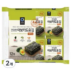 청정원 건강한 아보카도유김 재래김, 48g, 2개