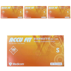 Medicom 麥迪康 NBR檢診手套 未滅菌/無粉 S TN133500B 100個, 4盒