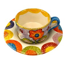 Modigliani 羅馬之愛系列 義大利陶 咖啡杯盤組 200ml, 1組, 混和顏色