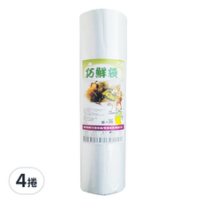 巧用 捲筒加厚型巧鮮袋 3斤, 46 x 34cm, 92張, 4捲 - 食材保鮮、冰箱收納好幫手
