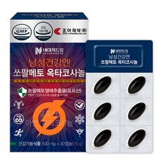 조아제약 남성건강엔 쏘팔메토 옥타코사놀 15g, 30정, 1개