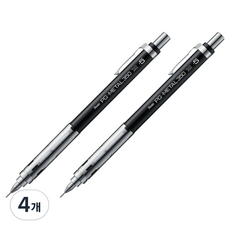 Pentel 飛龍文具 PG-METAL 350 自動鉛筆 黑色, 0.5mm, 4個