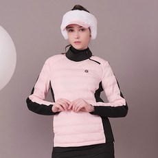 Cleveland GOLF 女式高爾夫防風填充彈力高領側拉鍊套頭衫外 CGKWTS170