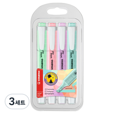 스타빌로 스윙쿨 파스텔 형광펜 4색 세트, A, 3개