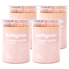 BABYMAI 寶寶買 無膠口腔清潔棒 標準大款, 4個, 30個裝, 白色