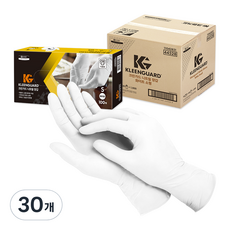 크린가드 니트릴 장갑, 화이트, 소(S), 30개