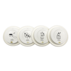 TOGO PACK 330ml 390ml 兩用 Little Barista 紙蓋, 1入, 1000個, 馬克杯蓋型