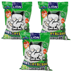 LION 獅王 除臭貓砂 紙貓砂, 綠茶, 7L, 3包